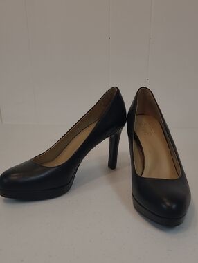 Naturalizer Michelle Black Platform Pumps Stiletto Heel Rounded Toe Sz 7.5